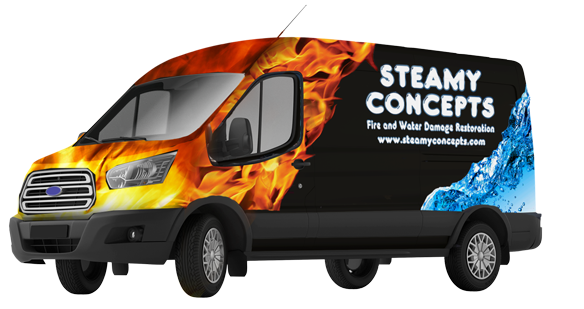 Water Damage and Mold Remediation Removal Van